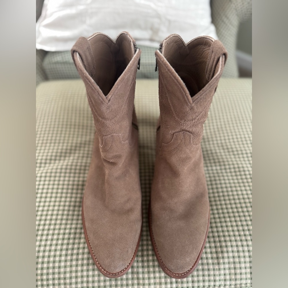 Tecovas Mens ‘The Roy’ suede zip up cowboy boot